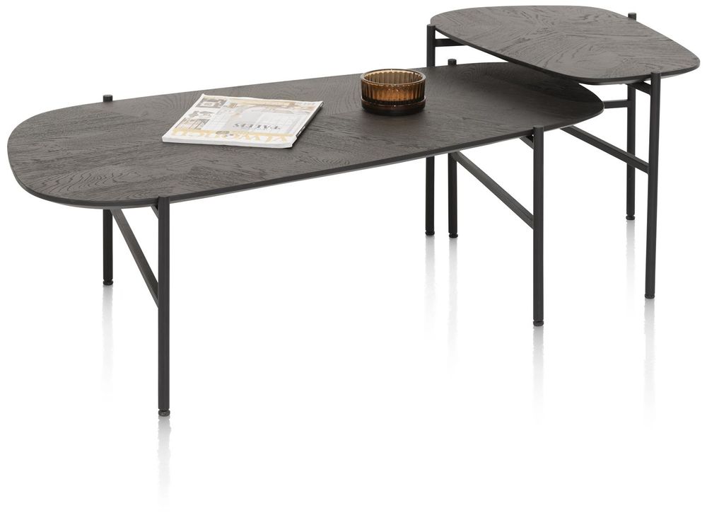 Set van 2 salontafels HENDRIK - Zwart eiken HEH 51730CAN
