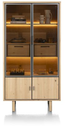 Vitrinekast SHIMANTO - Bright Natural Oak HEH 51613NAT