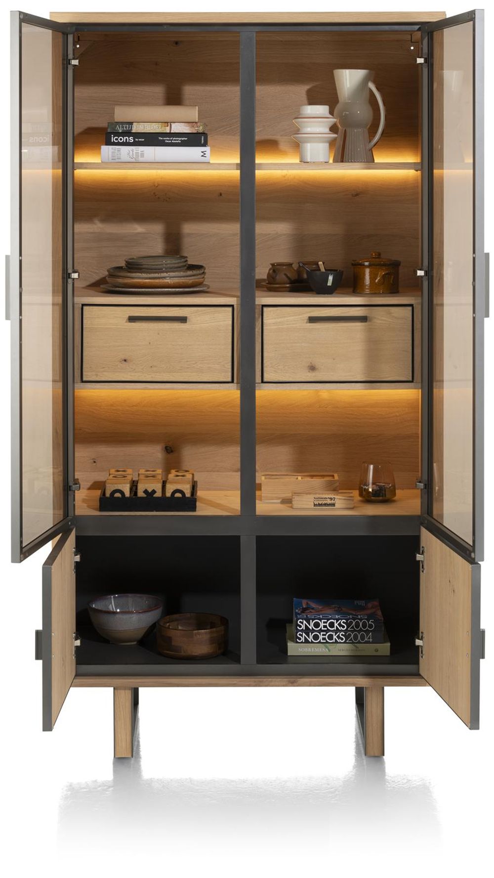 Vitrinekast SHIMANTO - Bright Natural Oak HEH 51613NAT