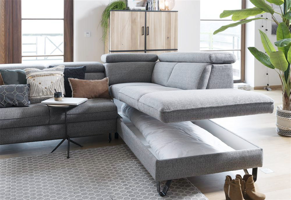 Hoeksalon met opbergbox URBAN - Grijs C-XOO UR HKS-2-A-TLG