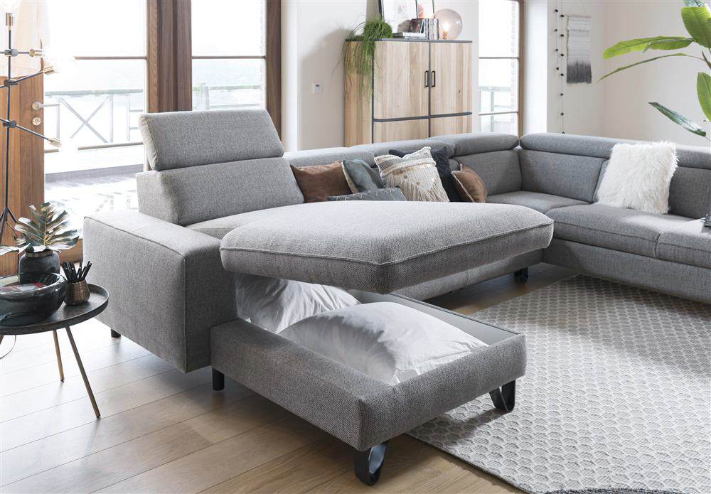 Hoeksalon met opbergbox URBAN - Grijs C-XOO UR HKS-2-A-TLG