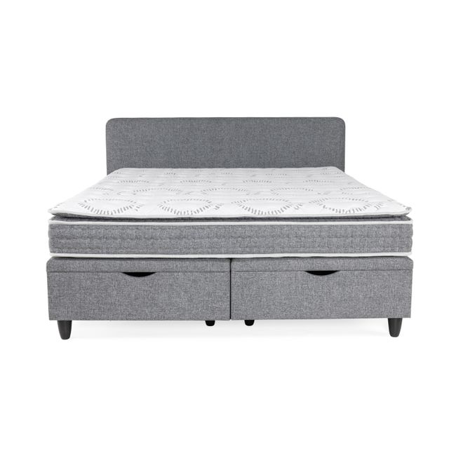 Boxspring NOVA incl. matras en topper - Grijs