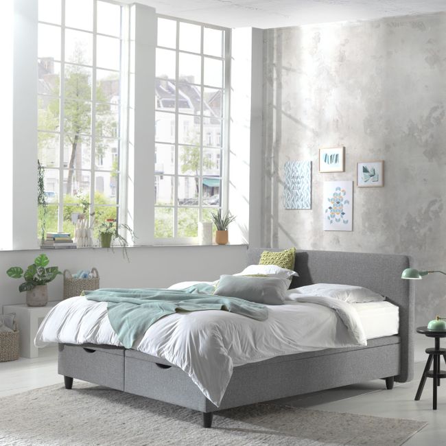 Boxspring NOVA incl. matras en topper - Grijs