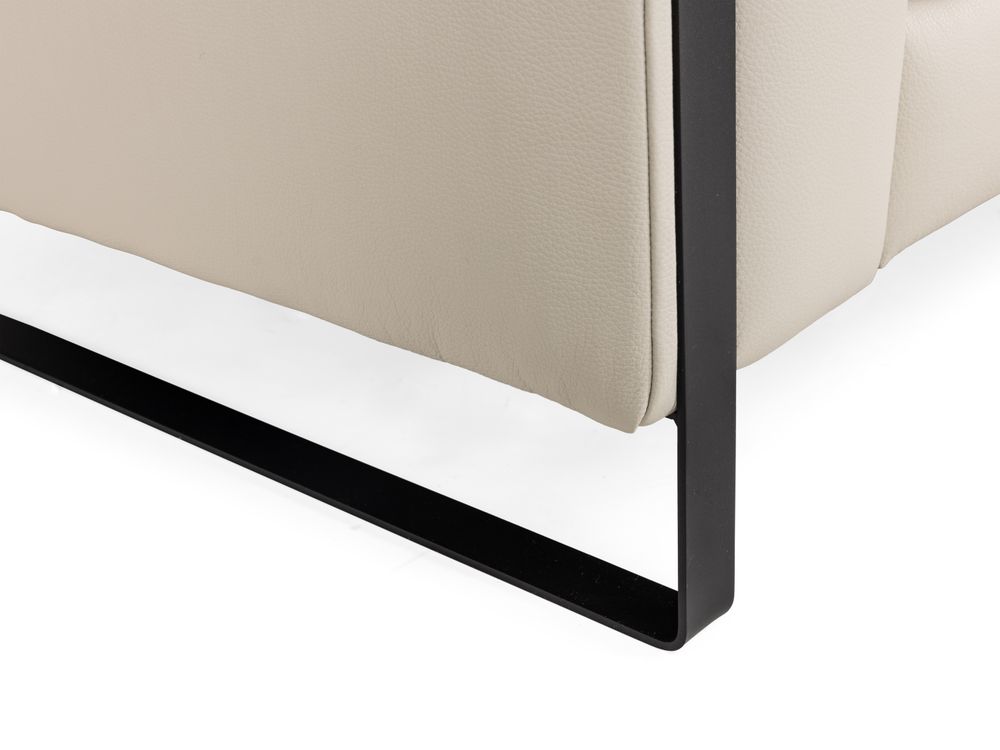 2-zit met 2 elektr. relaxen DENZEL - Beige leder C-REL-DE-HKS