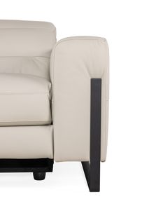 2-zit met 2 elektr. relaxen DENZEL - Beige leder C-REL-DE-HKS