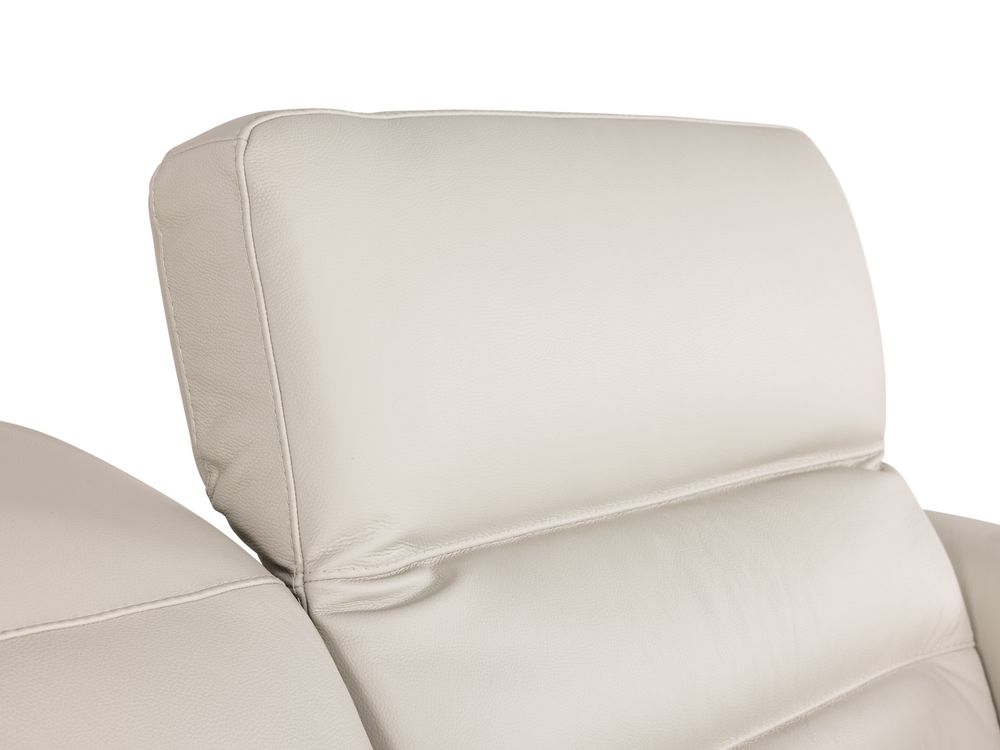 2-zit met 2 elektr. relaxen DENZEL - Beige leder C-REL-DE-HKS