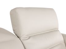2-zit met 2 elektr. relaxen DENZEL - Beige leder C-REL-DE-HKS