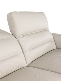 2-zit met 2 elektr. relaxen DENZEL - Beige leder C-REL-DE-HKS