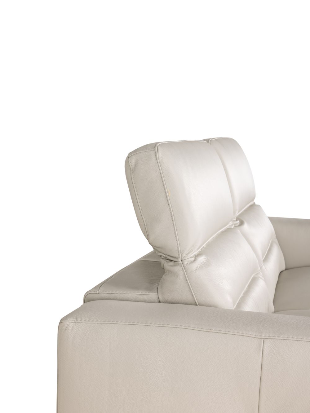 2-zit met 2 elektr. relaxen DENZEL - Beige leder C-REL-DE-HKS