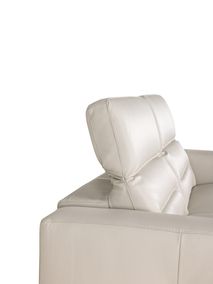 2-zit met 2 elektr. relaxen DENZEL - Beige leder C-REL-DE-HKS