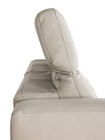 2-zit met 2 elektr. relaxen DENZEL - Beige leder C-REL-DE-HKS