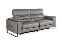 2-zit met 2 elektr. relaxen EMINENCE - Grijs leder C-REL-EMI-HKS1