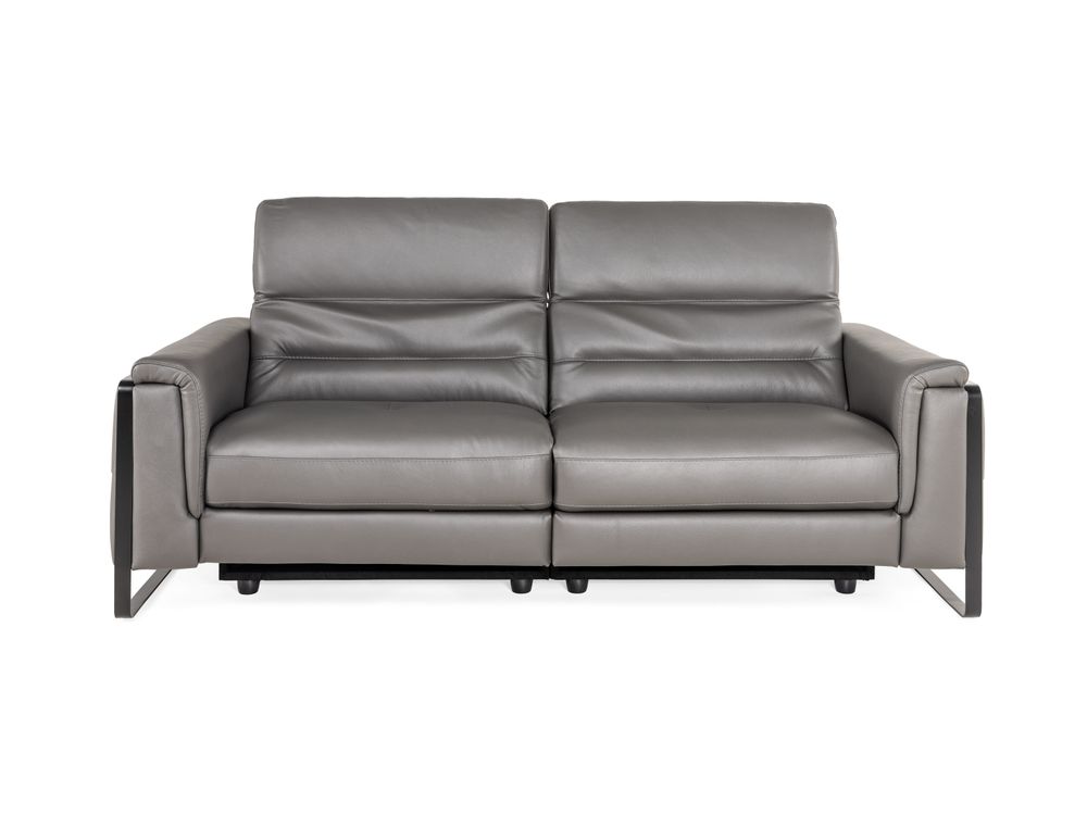 2-zit met 2 elektr. relaxen EMINENCE - Grijs leder C-REL-EMI-HKS1