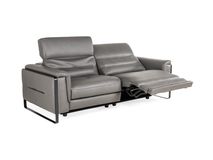 2-zit met 2 elektr. relaxen EMINENCE - Grijs leder C-REL-EMI-HKS1