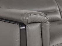2-zit met 2 elektr. relaxen EMINENCE - Grijs leder C-REL-EMI-HKS1