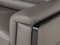 2-zit met 2 elektr. relaxen EMINENCE - Grijs leder C-REL-EMI-HKS1