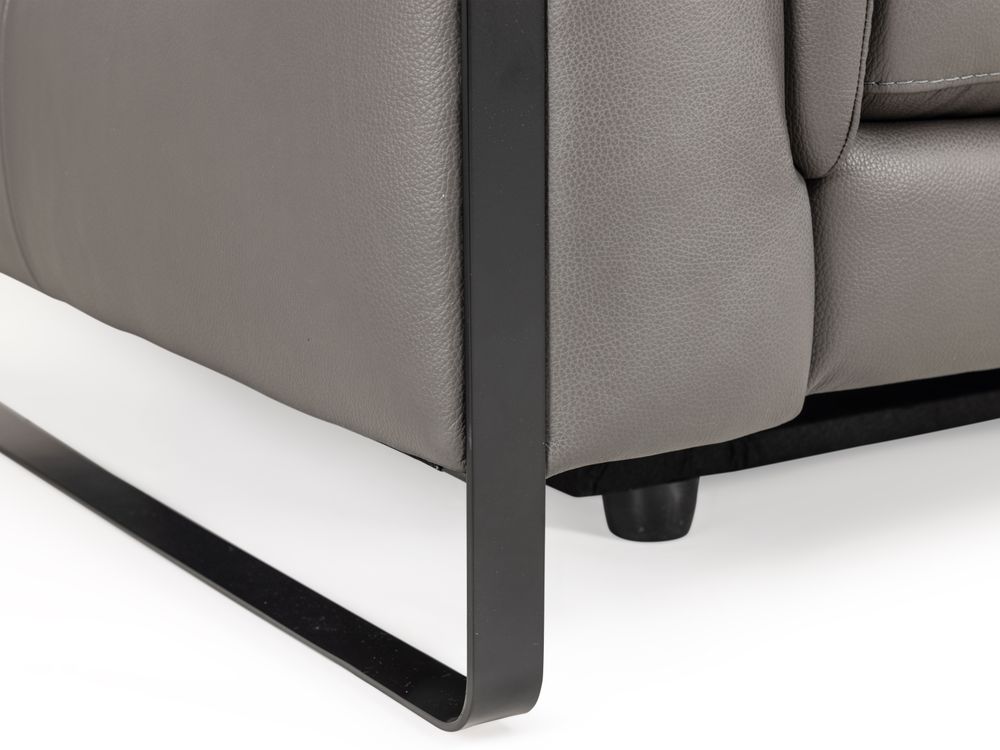 2-zit met 2 elektr. relaxen EMINENCE - Grijs leder C-REL-EMI-HKS1