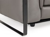 2-zit met 2 elektr. relaxen EMINENCE - Grijs leder C-REL-EMI-HKS1