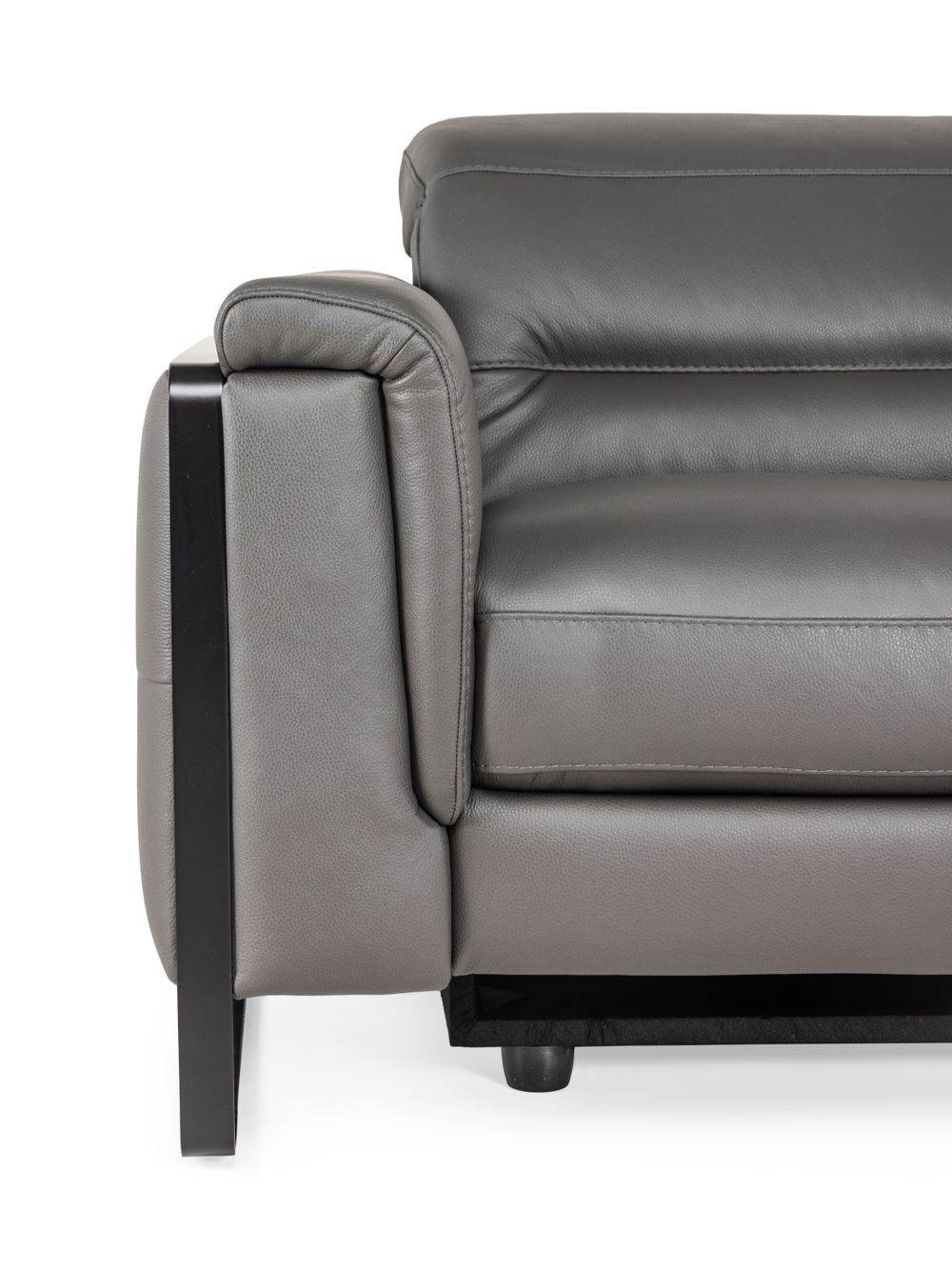 2-zit met 2 elektr. relaxen EMINENCE - Grijs leder C-REL-EMI-HKS1