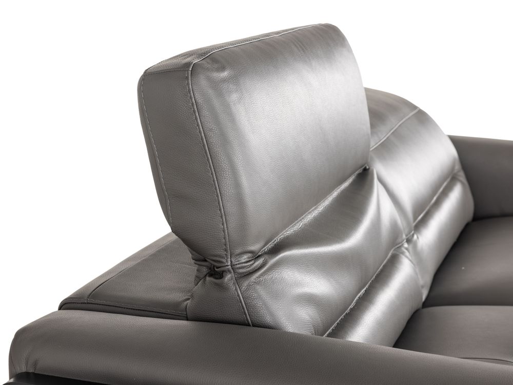 2-zit met 2 elektr. relaxen EMINENCE - Grijs leder C-REL-EMI-HKS1