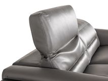 2-zit met 2 elektr. relaxen EMINENCE - Grijs leder C-REL-EMI-HKS1