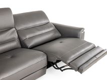 2-zit met 2 elektr. relaxen EMINENCE - Grijs leder C-REL-EMI-HKS1