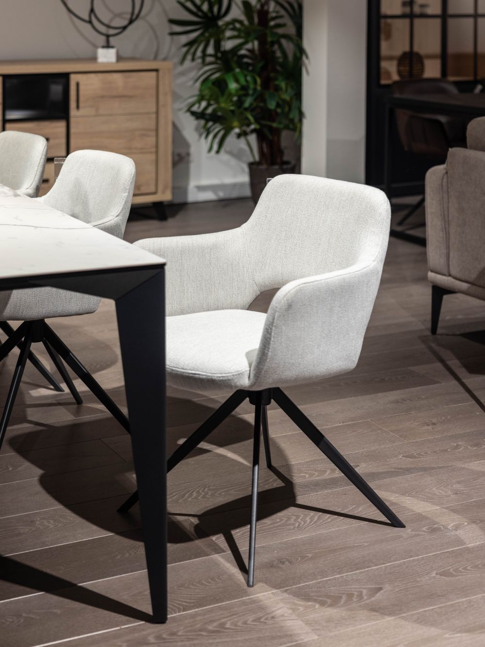 Draaibare eetkamerstoel SLIDE - Wit YLI SL ST-SR901-N