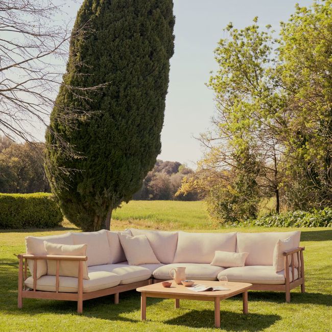 Tuinbank set SACOVA - Massief eucalyptushout