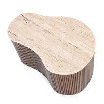 Salontafel MARI - Mangohout/Travertijn ELO 95749