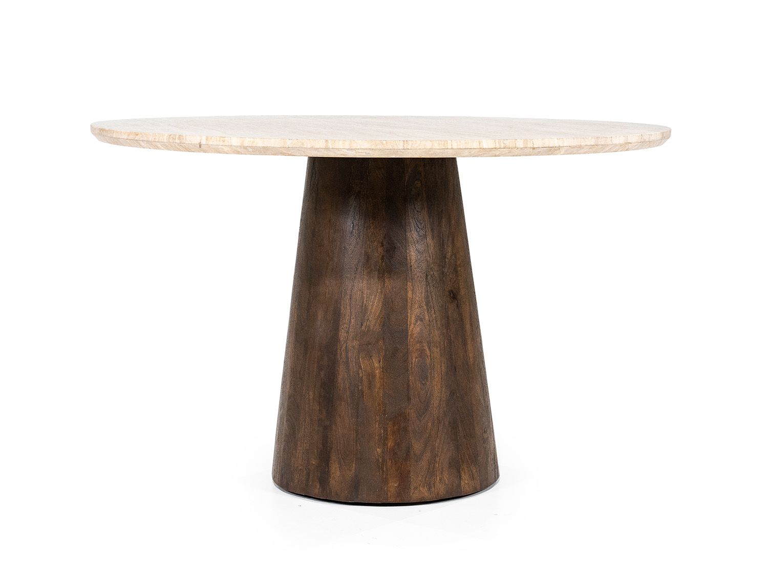 Eettafel AIKIN - Mangohout/Travertijn