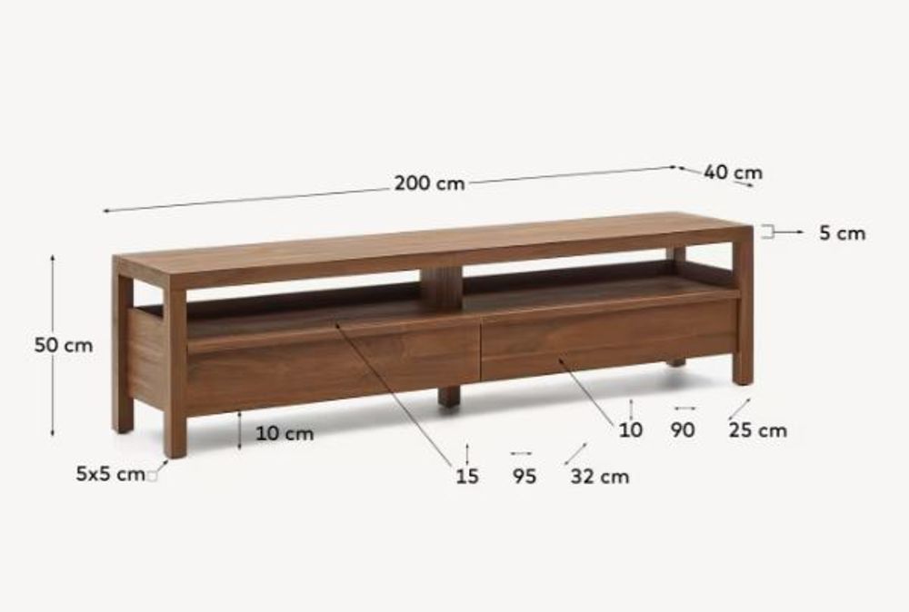 Tv-meubel SASHI - Massief teak KAV M1000027MM47