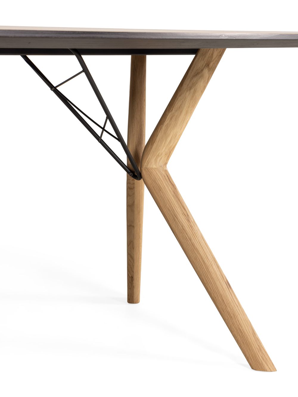 Eetkamertafel ECLIPSE - Eikenfineer / zwart metaal MOB-67-001270-E11