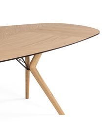 Eetkamertafel ECLIPSE - Eikenfineer / zwart metaal MOB-67-001270-E11