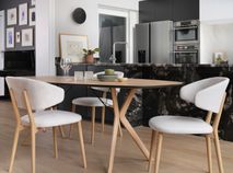 Eetkamertafel ECLIPSE - Eikenfineer / zwart metaal MOB-67-001270-E11