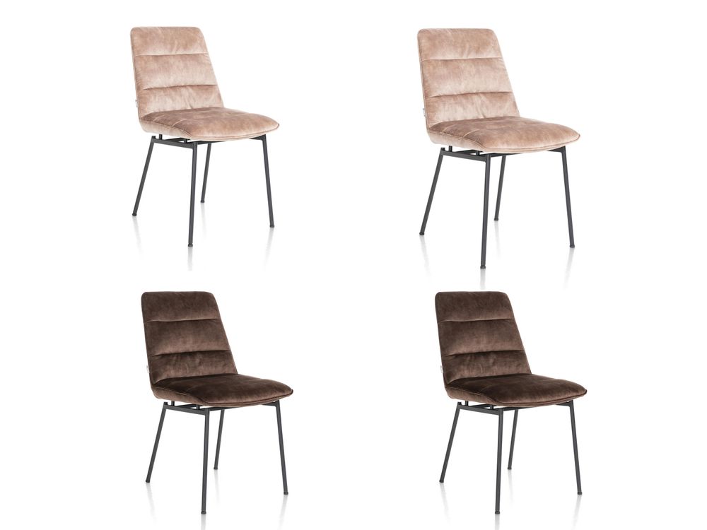 Set 4 eetkamerstoelen AURORA - Camel/Espresso C-XOO-AUR-ST1