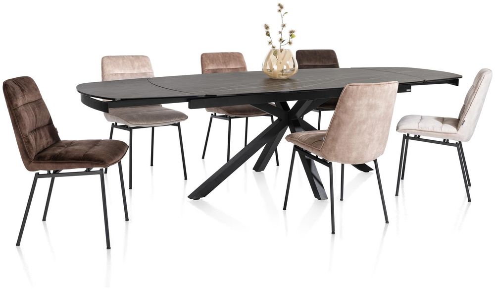Set 4 eetkamerstoelen AURORA - Camel/Espresso C-XOO-AUR-ST1