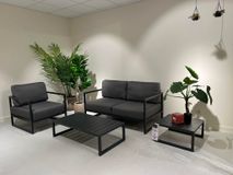 Loungeset COMOVA - Zwart C-KAV-CO-LS1