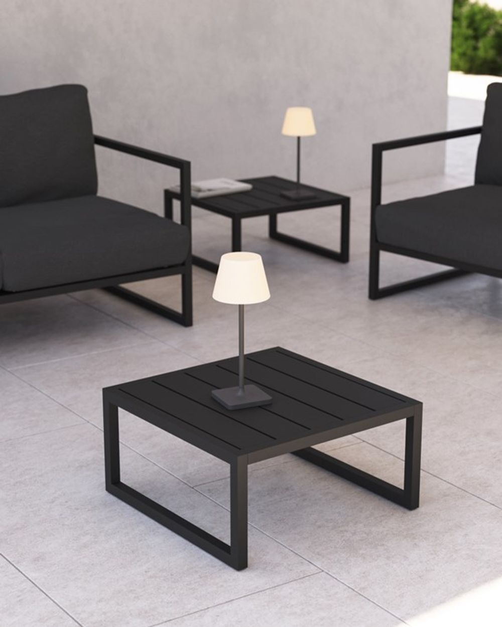 Loungeset COMOVA - Zwart C-KAV-CO-LS1