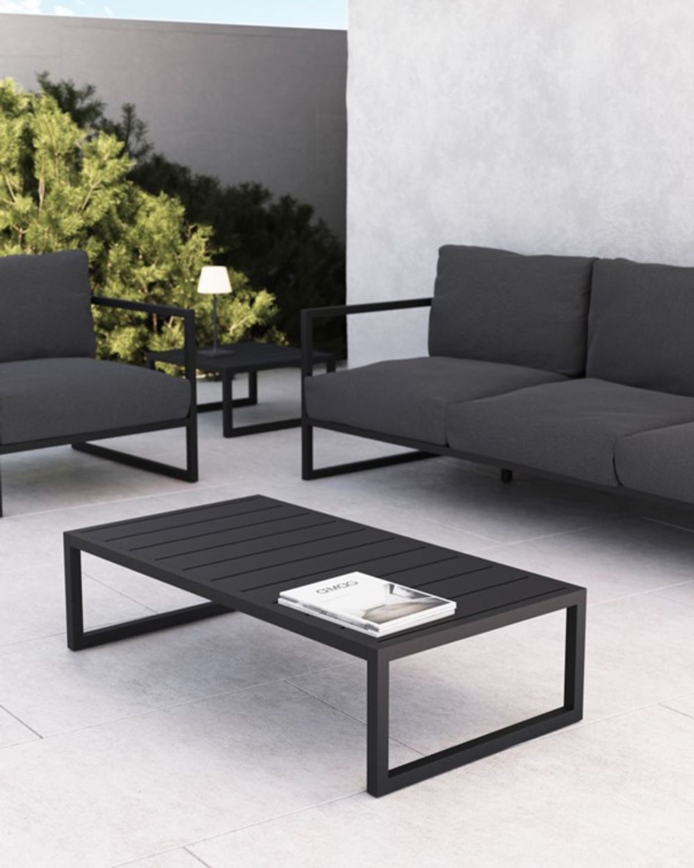 Loungeset COMOVA - Zwart C-KAV-CO-LS1
