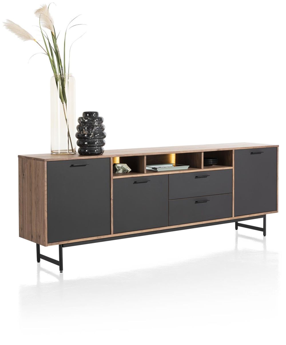 Eetkamer TORANO - Walnootfineer/Zwart C-XOO-TOR-EK1