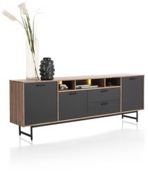Eetkamer TORANO - Walnootfineer/Zwart C-XOO-TOR-EK1