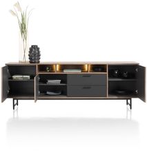 Eetkamer TORANO - Walnootfineer/Zwart C-XOO-TOR-EK1