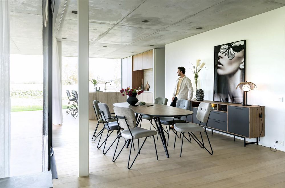 Eetkamer TORANO - Walnootfineer/Zwart C-XOO-TOR-EK1