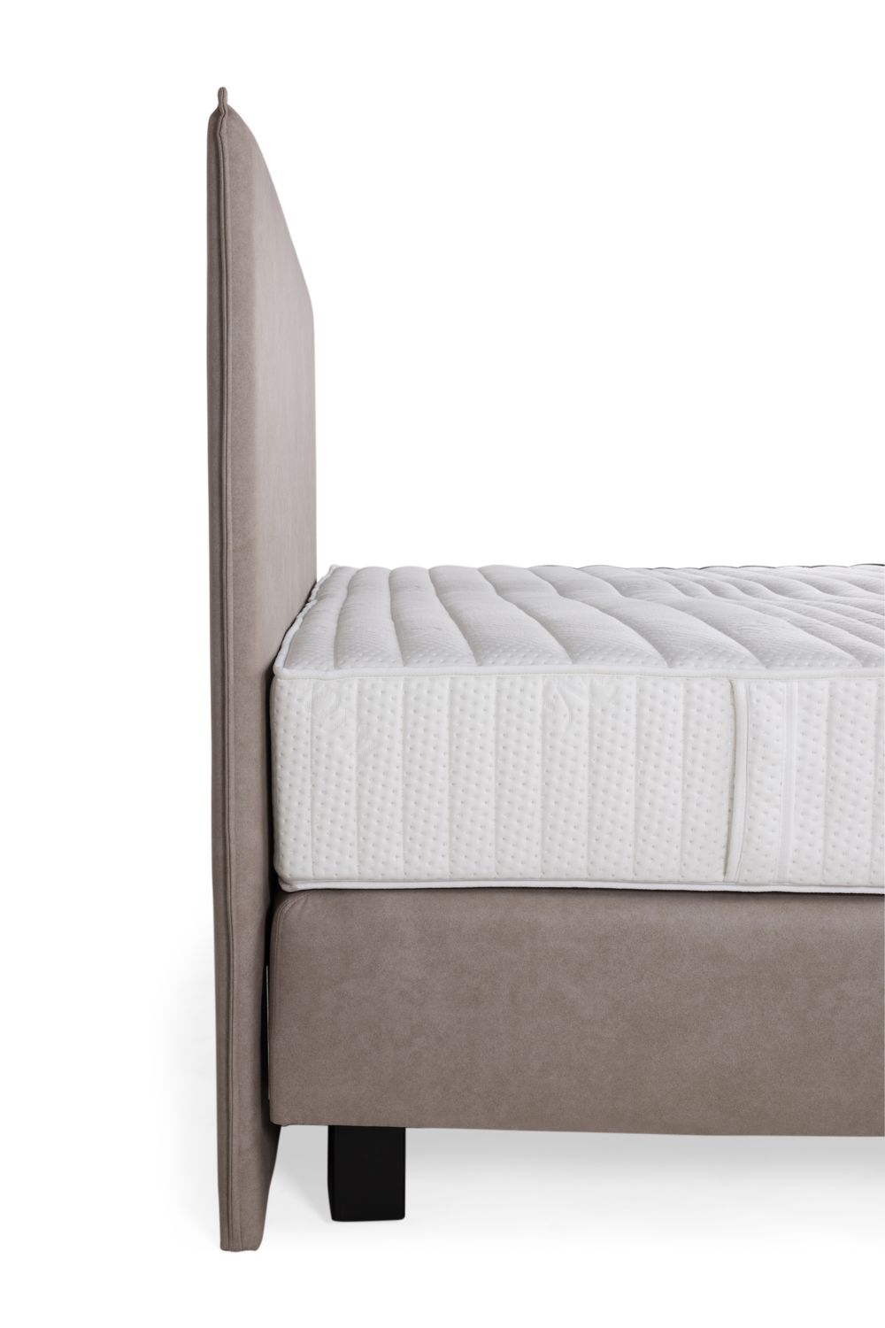 Boxspring met hoofdbord LIEZETTE - Lichtbruin EFL LI BX1820