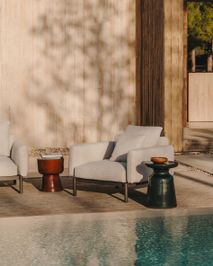 Modulaire buitenfauteuil SORELLS - Beige/Groen KAV J1600031FZ02