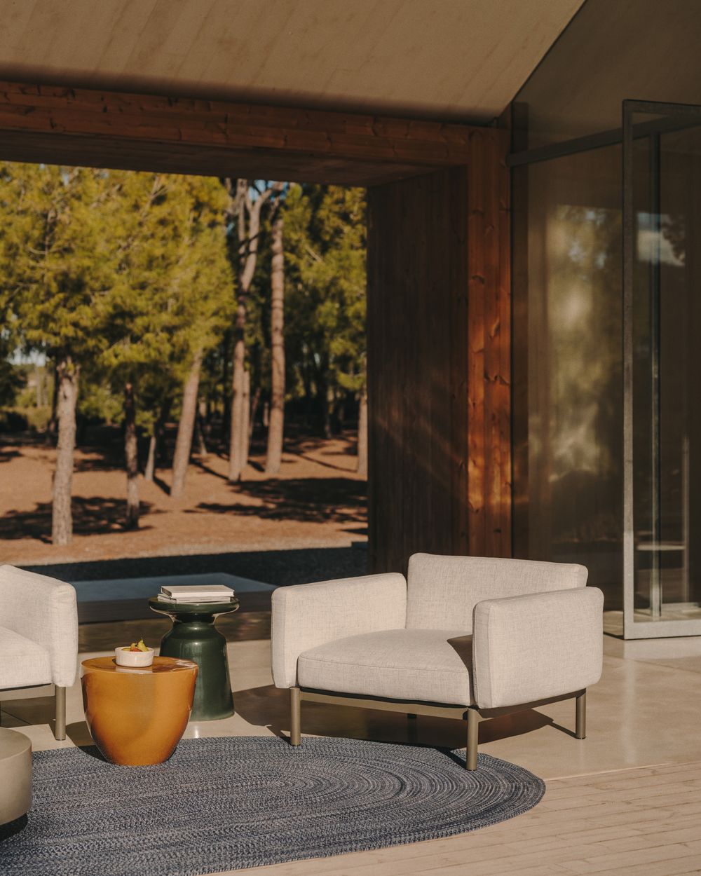 Modulaire buitenfauteuil SORELLS - Beige/Groen KAV J1600031FZ02