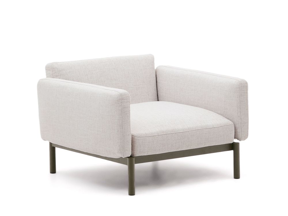 Loungefauteuil SORELLS - Beige/Groen KAV J1600030FZ12