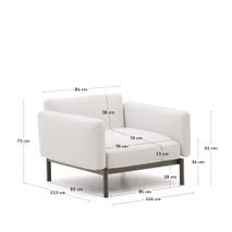 Loungefauteuil SORELLS - Beige/Groen KAV J1600030FZ12