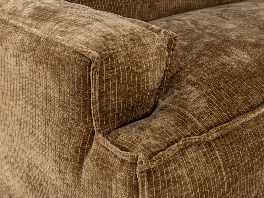 Hoeksalon PLATANI - Bruin ribfluweel C-ESS-PL-HKS1