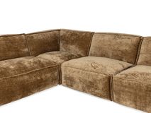 Hoeksalon PLATANI - Bruin ribfluweel C-ESS-PL-HKS1